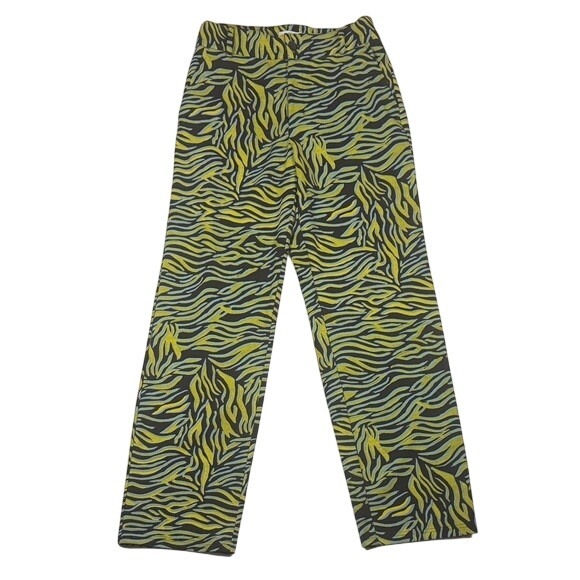 BP. Pants - BP. Womens‎ Zebra Print High Rise Straight Leg Pants Yellow Blue Black Size S